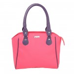 Beau Design Stylish  Pink Color Imported PU Leather Casual Handbag With Double Handle For Women's/Ladies/Girls